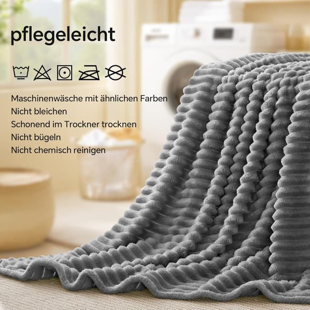 Thumbnail 5 de BEDELITE Kuscheldecke 150×200 Flauschige Decke für Couch 🛋