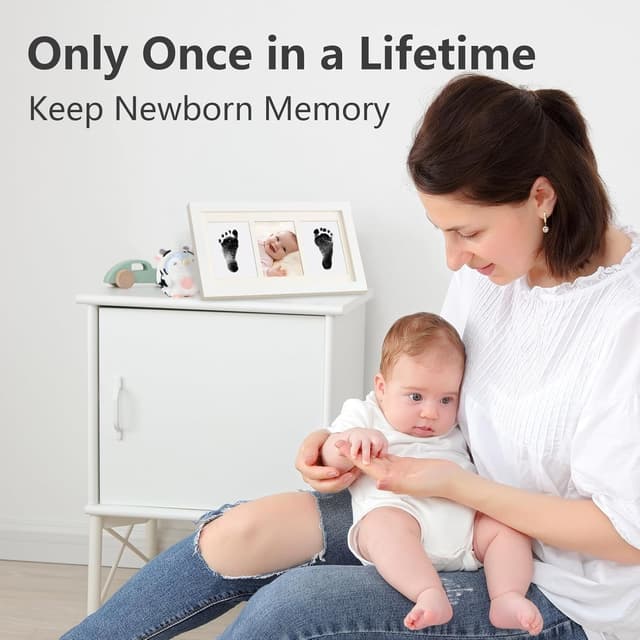 Detalle de PewinGo Baby Handprint and Footprint Kit with 100% Clean-Touch Ink Pad 👶