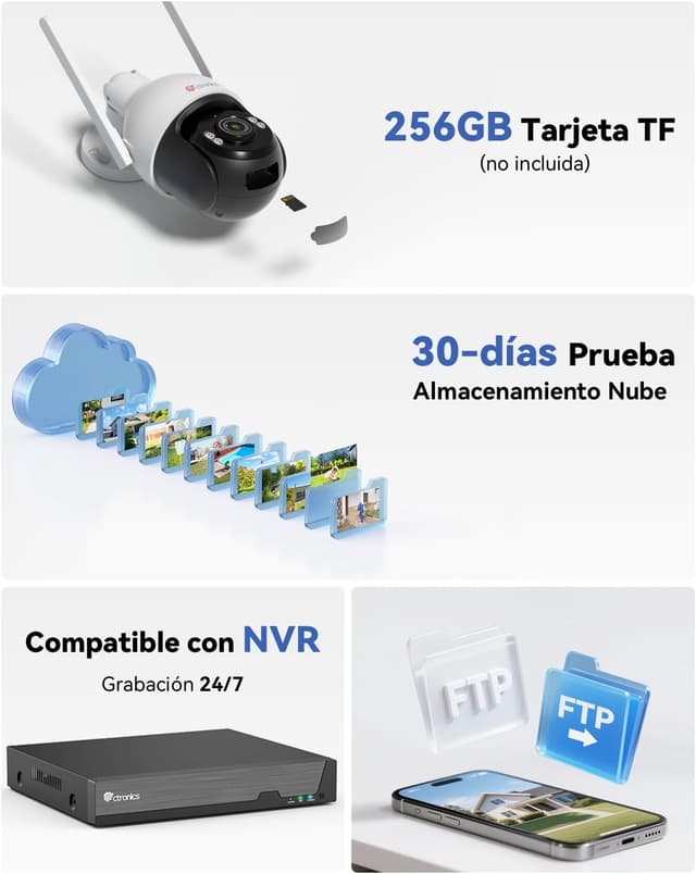 Thumbnail 5 de Ctronics 4K 8MP Cámara Exterior IA