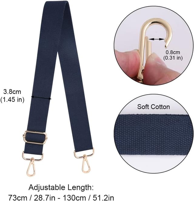 Detalle de Aucuu tracolla regolabile per borsa donna (80–130 cm), cinghia lunga con spallaccio morbido antiscivolo