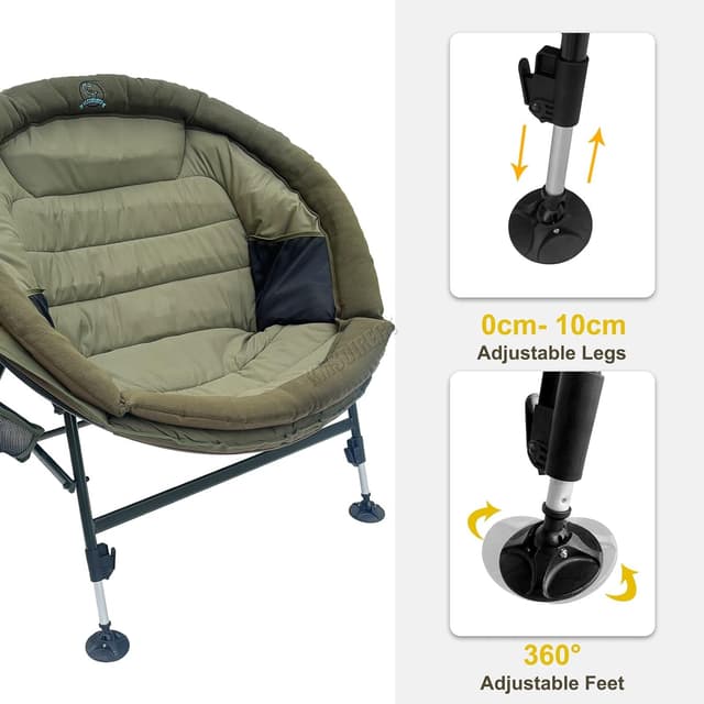 Detalle de CARPZILLA Foldable Round Fishing Chair 150KG