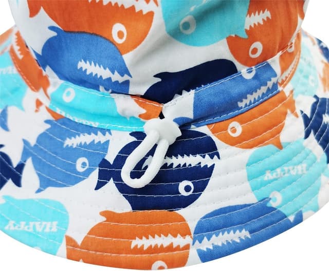 Detalle de FUYAO Baby Sun Hat for Kids (Toddler Boys & Girls) – Adjustable Chin Strap Cotton Bucket Hat