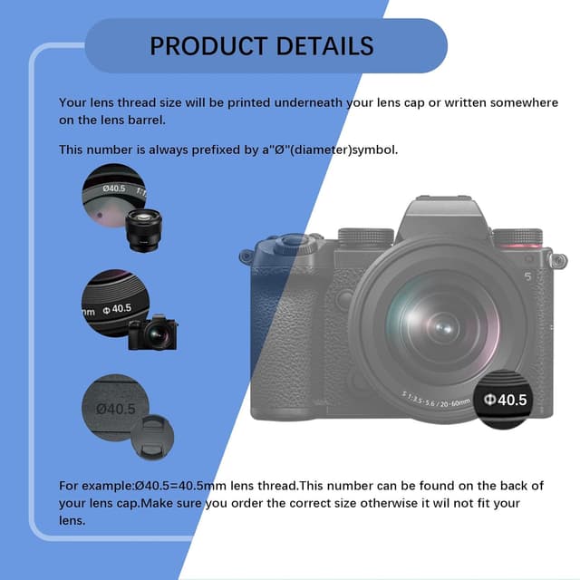 Thumbnail 1 de 40.5mm Objektivdeckel 2. Generation mit Reinigungstuch