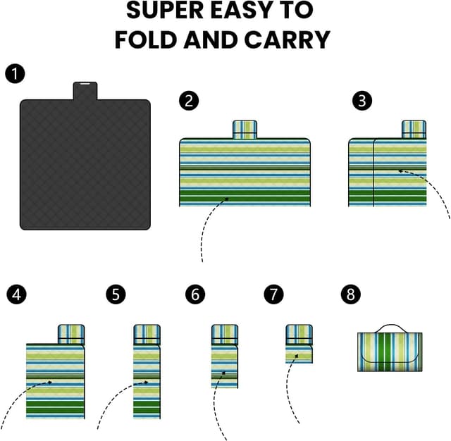 Detalle de Coperta Pic Nic Impermeabile 200 x 200 cm pieghevole antisabbia (stuoia da spiaggia/campeggio)