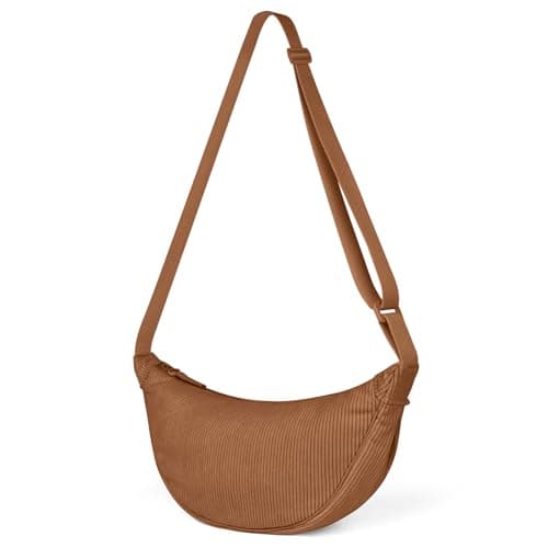 Thumbnail 8 de Aucuu bolso bandolera para mujer de media luna impermeable (nailon) en marrón