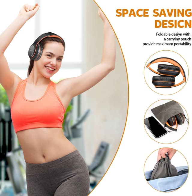 Detalle 1 de WorWoder W-915 wireless headphones, 80 hours