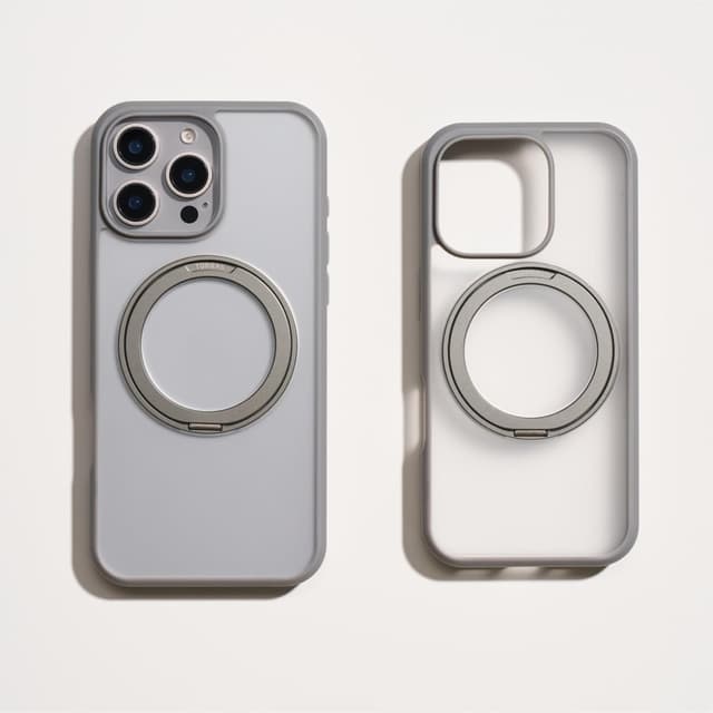 Detalle 2 de TORRAS 360 Rotatable Magnetic Ring (MagSafe compatible) for iPhone 16 Pro Max Case – Grey