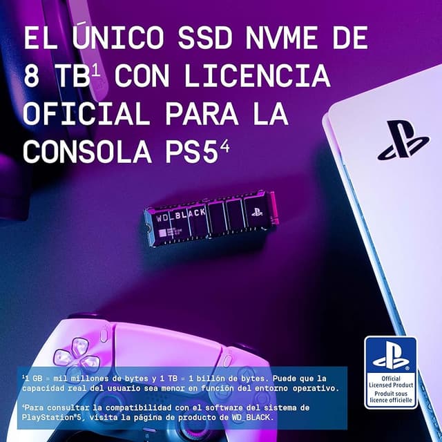 Detalle 2 de WD_BLACK SN850P 8TB PS5 SSD 7.200 MB/s