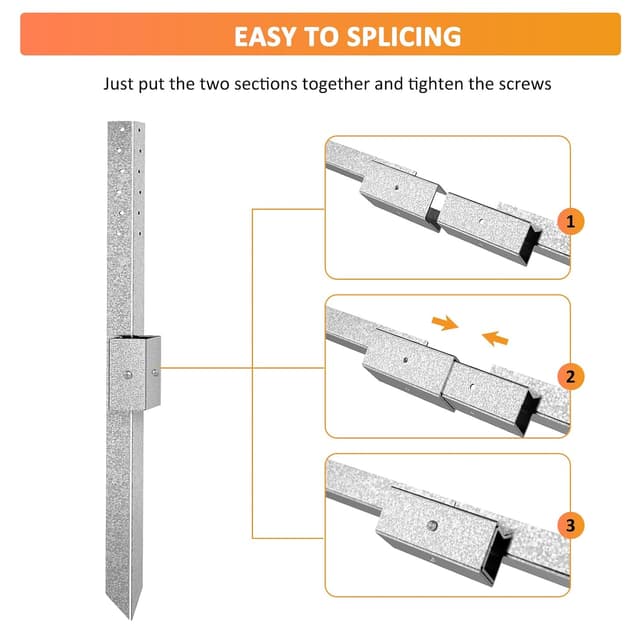 Detalle de Fence post repair pack of 4 anchor spikes