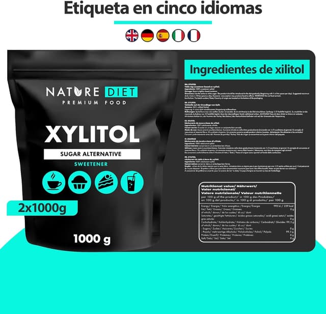 Thumbnail 1 de Nature Diet Xylitol 2 kg sustituto azúcar 🍫