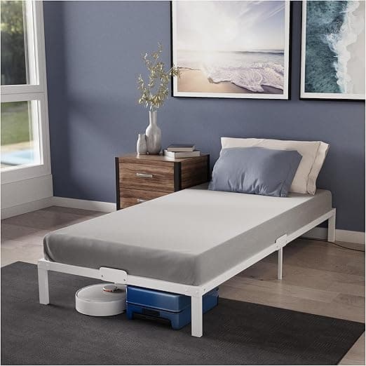 Detalle de Dreamzie Cama de Metal 90x200 con Somier Blanco