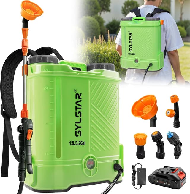 Imagen de SYLSTAR 12L Battery Knapsack Sprayer 80PSI en OfertitasTOP