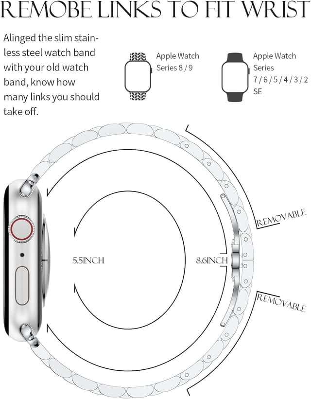 Detalle 1 de Towonshy cinturino sottile Apple Watch acciaio