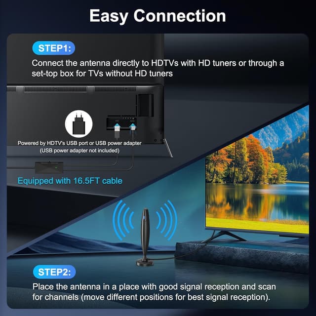 Thumbnail 5 de TV Antenna for Smart TV Indoor ⚙