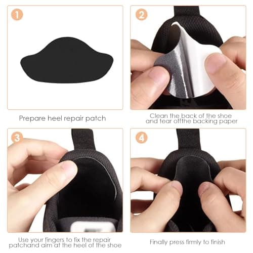 Thumbnail 5 de 12 paires de coussinets de talon auto-adhésifs pour baskets, noir et blanc ⚙