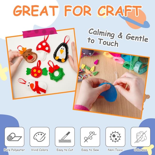 Thumbnail 3 de Ainiv 30 x 20 cm Felt Fabric Sheets 40-pack 🎨