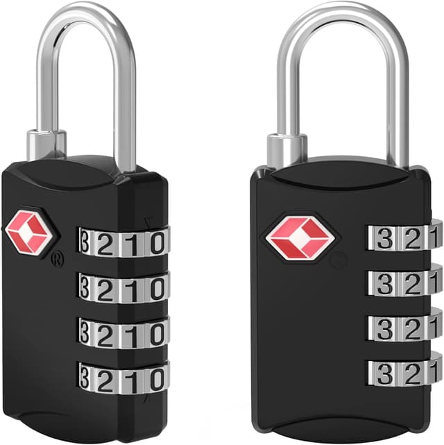 Detalle de Diyife TSA Luggage Locks (2 Pack) 4-Digit Combination Padlocks – Black