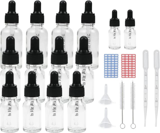 Detalle de Reyshin 12 Pack Glass Dropper Bottles