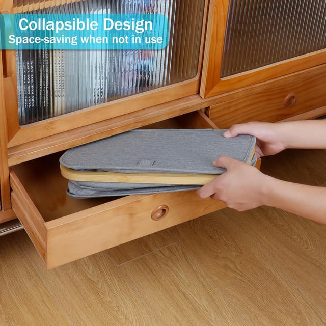 Detalle 1 de efluky Wäschekorb Schmal 63L mit Deckel