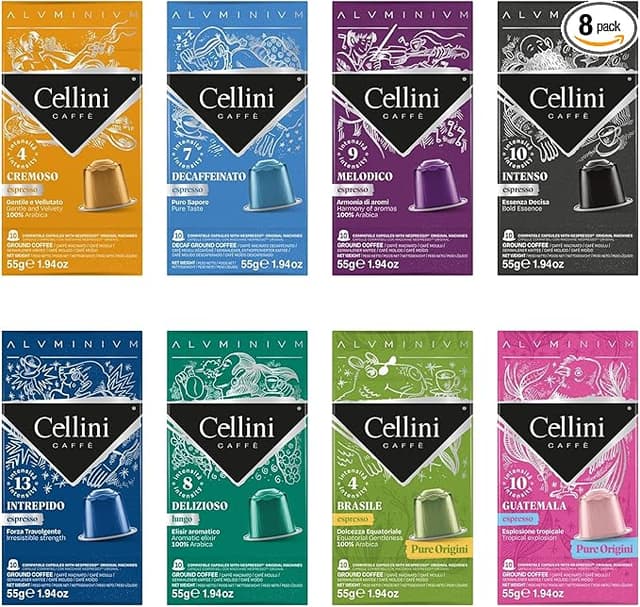 Imagen de Café Cellini Cápsulas de Aluminio para Nespresso ☕️ 80 piezas en OfertitasTOP