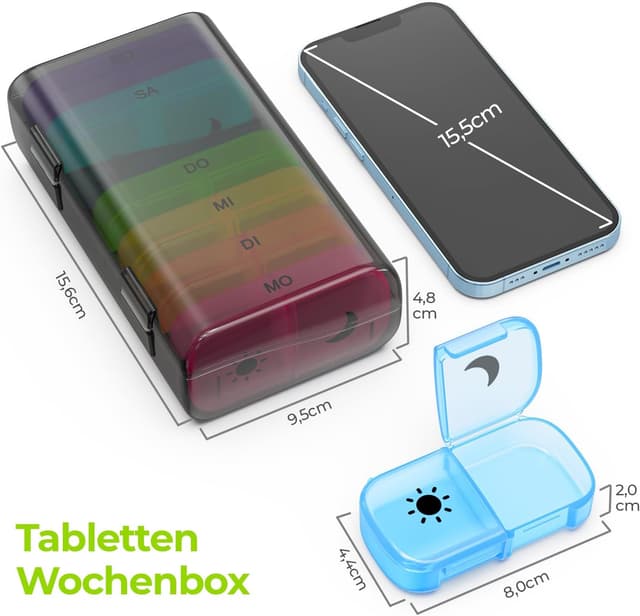 Thumbnail 6 de AUVON Tablettenbox 7 Tage handlich 💊