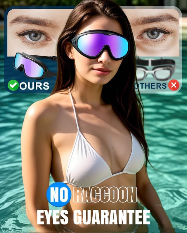 Thumbnail 2 de Lorrtta Wide Vision Swimming Goggles 180° view