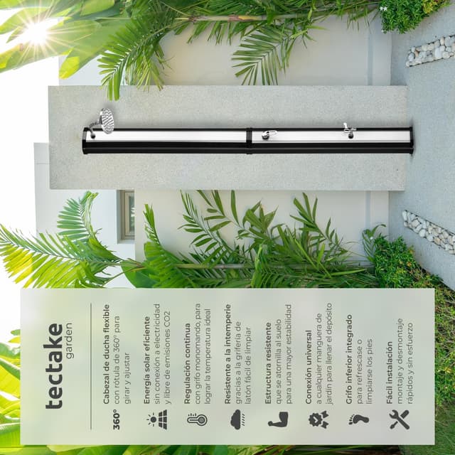 Thumbnail 1 de tectake Ducha Exterior Jardín 35 L