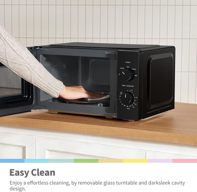 Thumbnail 6 de COMFEE' CMO-MM202NF(BK) 20L Compact Microwave, 700W Black Manual with Inverter