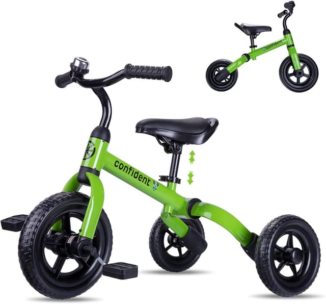 Detalle de YGJT 3-in-1 Tricycle for Toddlers (Age 2–5), Folding Ride-On with Adjustable Seat & Removable Pedals
