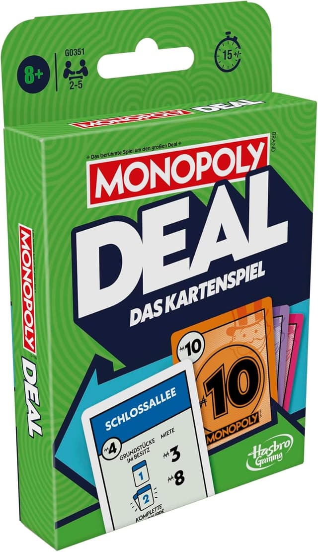 Thumbnail 6 de Monopoly Deal Kartenspiel – die schnelle Version als Strategiespiel für Erwachsene & Kinder