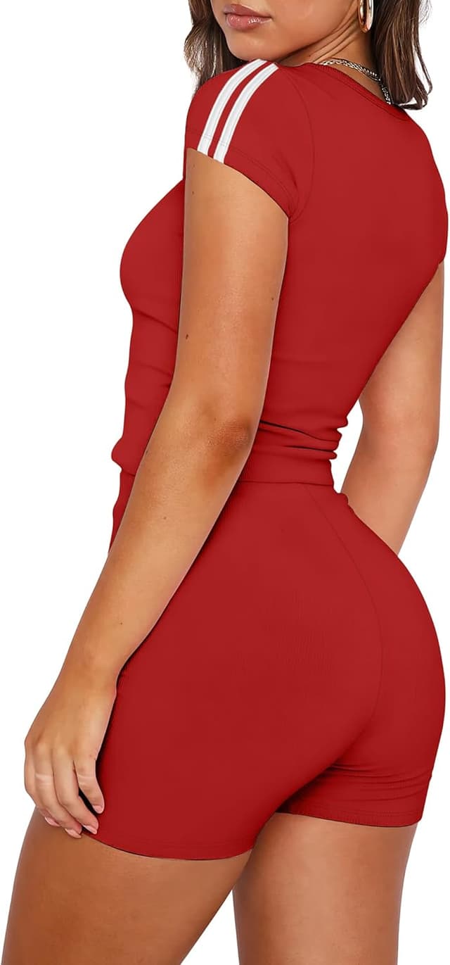 Detalle de NIASHOT Women’s Contrast Side-Stripe Lounge Set (2-Piece Workout & Athleisure)