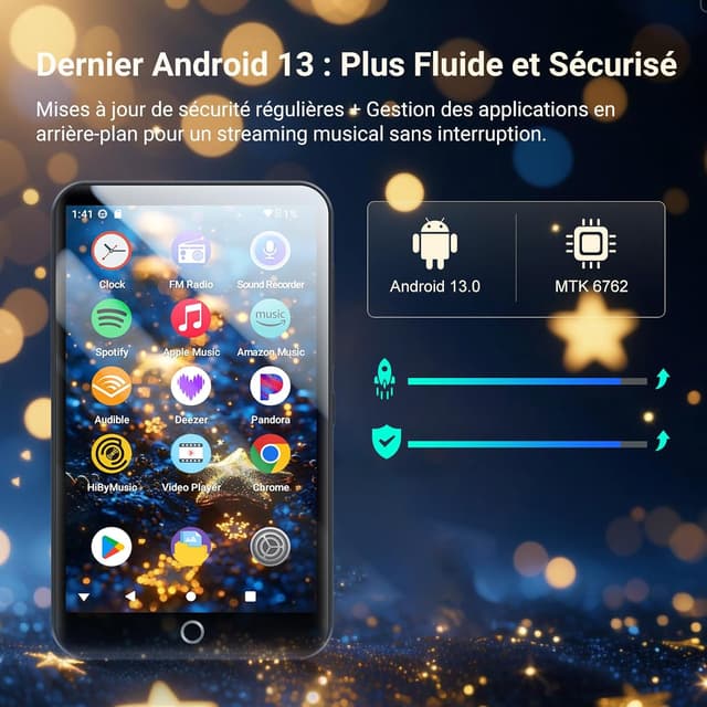 Thumbnail 2 de MECHEN H10 Lecteur MP3 Android 160 Go