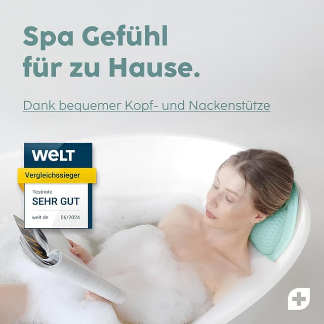 Thumbnail 1 de Vesta+ Badewannenkissen Mint L mit 6 Saugnäpfen 🛀