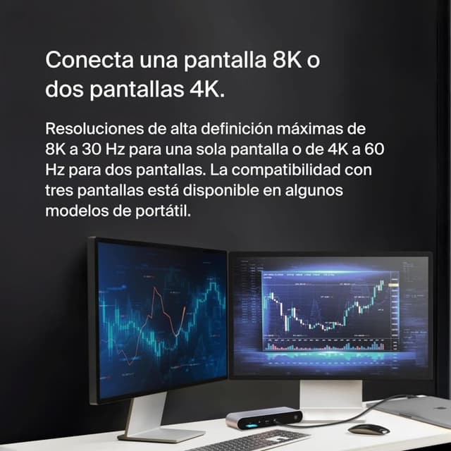 Detalle 2 de Belkin Connect Base de acoplamiento Thunderbolt 4 Pro (12 puertos) para MacBook y portátiles con Thunderbolt 4