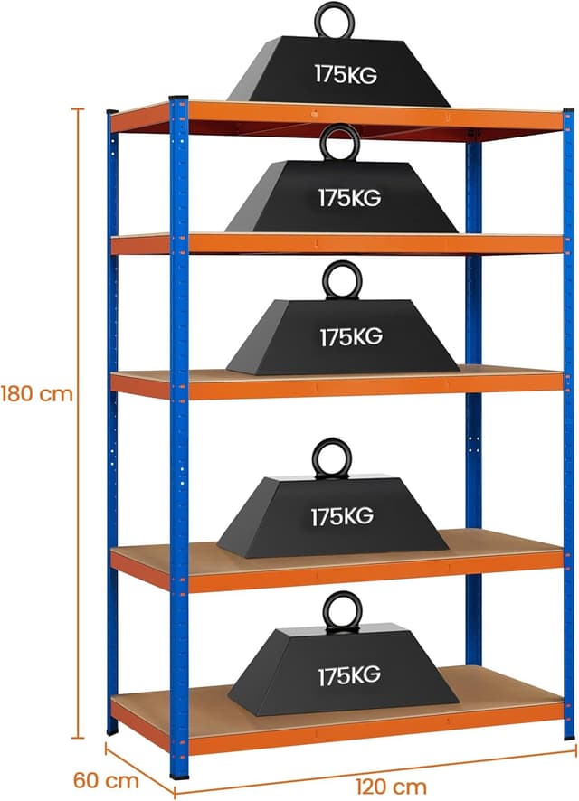 Thumbnail 2 de Yaheetech estantería galvanizada 2 uds 180x60x120cm