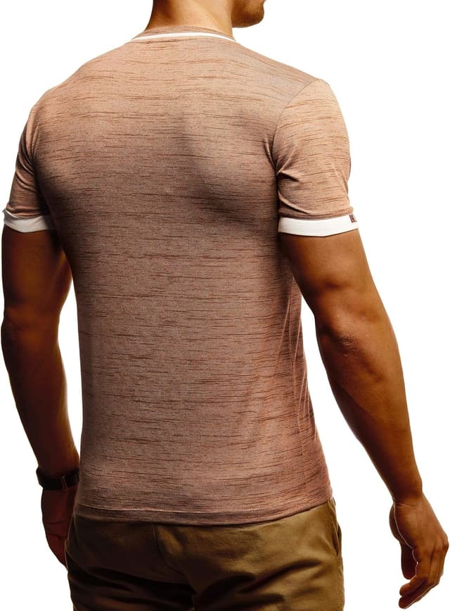 Detalle 2 de Leif Nelson LN4890N t-shirt été col V blanc slim