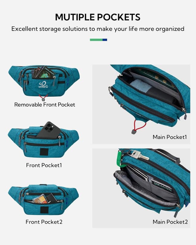 Detalle 1 de WATERFLY Bauchtasche für Laufen und Fitness