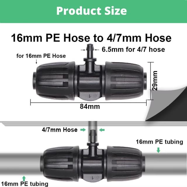 Thumbnail 1 de Duokon Conectores en T de Jardín 16mm - Pack de 10 💧