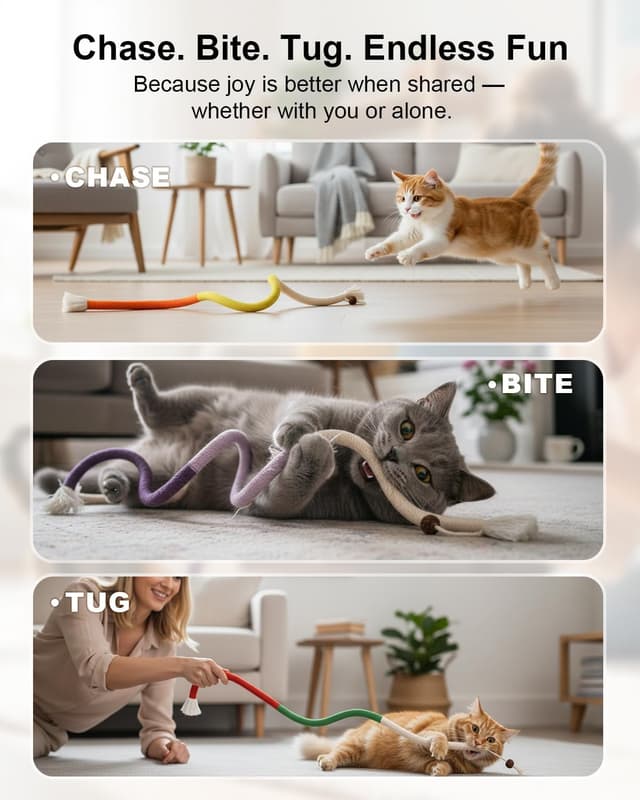 Thumbnail 6 de Natural Catnip Chew Rope Pack of 3 27in