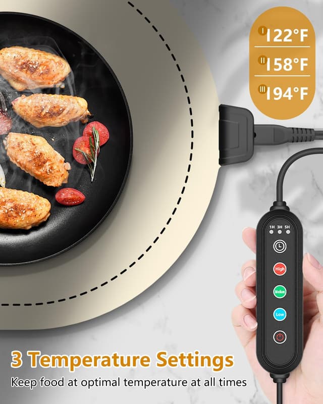 Thumbnail 3 de seenlast Warming Mat Adjustable Temperature Timer 10s ⚪