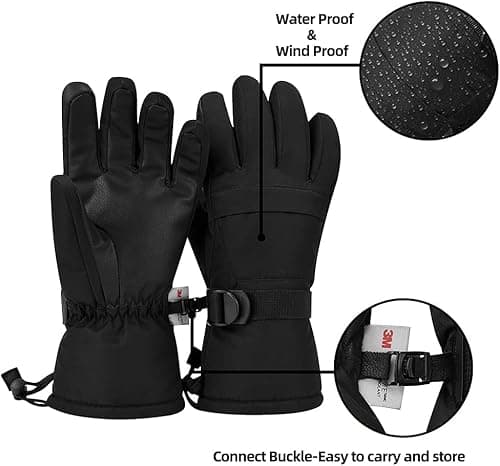 Thumbnail 2 de Odtmger Ski Gloves: Waterproof Snow Gloves for Cold Weather