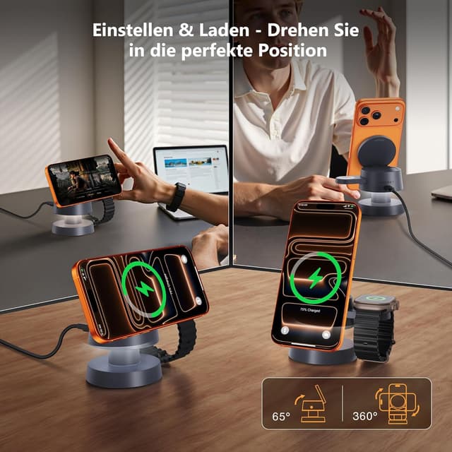 Detalle 2 de iVANKY Chargeur induction 4 en 1 33 W