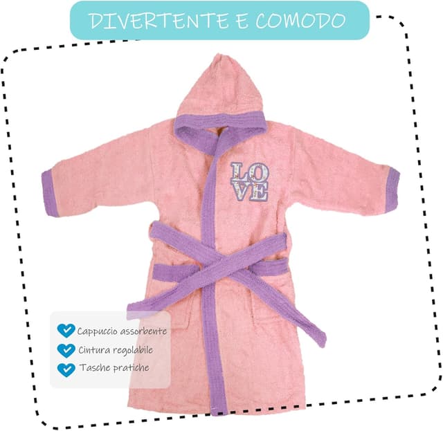 Thumbnail 1 de LEBENGOOD Accappatoio bambina 100% cotone