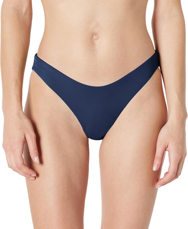 Detalle de Amazon Essentials Femme – bas de bikini à taille basse échancrée, tissu de bain extensible à séchage rapide