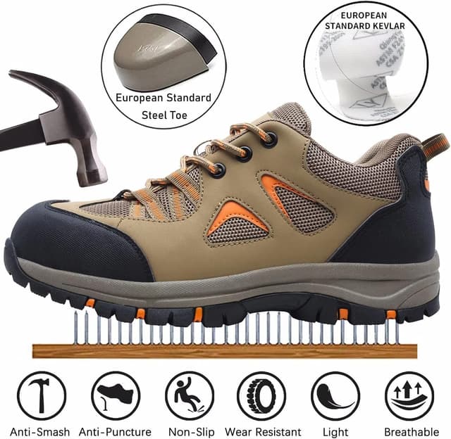 Thumbnail 4 de CYKYGGO Arbeitsschuhe Sicherheitsschuhe mit Stahlkappe ⛑