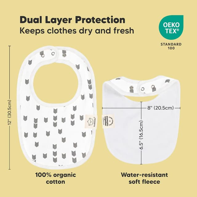 Detalle de 8-Pack Organic Baby Bibs