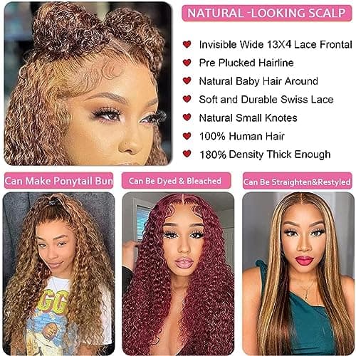 Thumbnail 2 de Chesma 34-inch Honey Blonde Ombre Lace Front Wig 💇♀