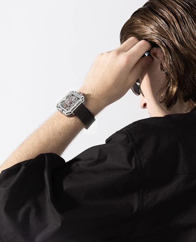 Detalle 2 de CIGA Design Montre Automatique Homme Série X SUV – Squelette, cristal saphir et bracelet silicone