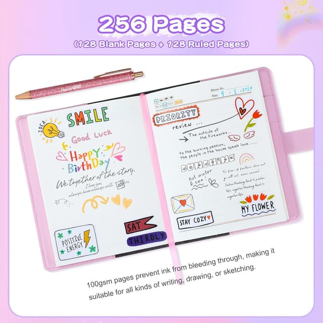 Thumbnail 3 de JIALILI Diary with Lock for Girls 8 12