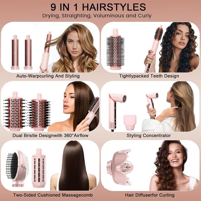 Detalle 2 de AVENHO 9 in 1 Hair Dryer Brush